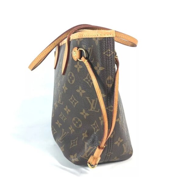 LOUIS VUITTON Monogram Never full PM Tote Bag Shoulder Bag with Pouch - Picture 4 of 16